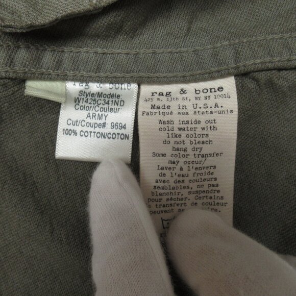 Rag & Bone Chamberlain Utility Jacket Army Green M - Picture 11 of 11